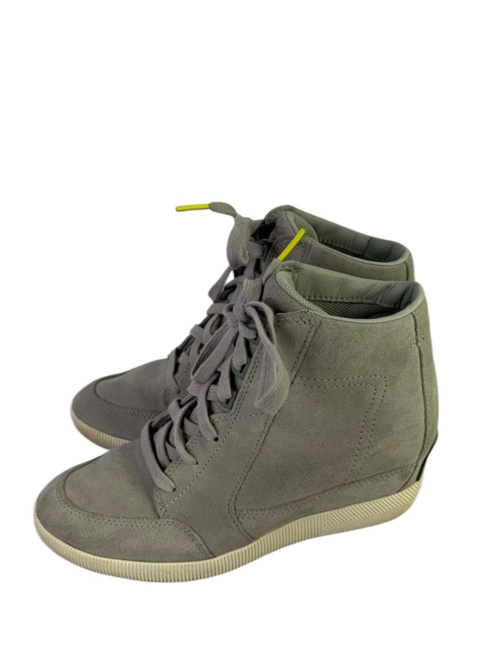 Sorel Women’s Out ’N About Wedge Bootie Dove/Quarry Gray Suede Size 8 Comfort